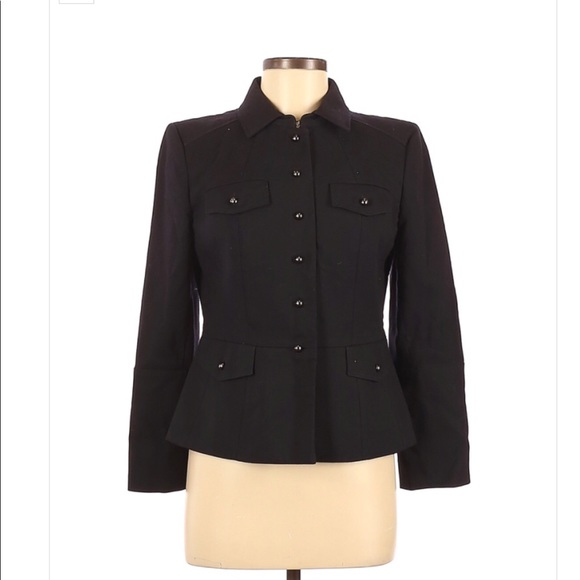 LOFT Jackets & Blazers - Ann Taylor LOFT Black Military Style Blazer Sz 4